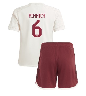 Lacne Dětský Futbalové dres Bayern Munich Joshua Kimmich #6 2023-24 Krátky Rukáv - Tretina (+ trenírky)